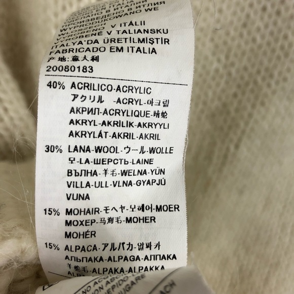 Benetton Wool Mohair Chunky Knit Sweater Sz M - Picture 15 of 16